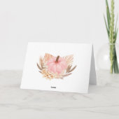 Boho Pampas Grass Pumpkin thank you card Dankeskarte (Rückseite)