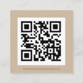 Boho Pampas Grass QR Code Hochzeitsdetails Begleitkarte (Rückseite)