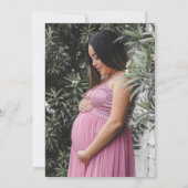 Boho Pampas Grass Rainbow Baby Girl Baby Shower Einladung (Rückseite)