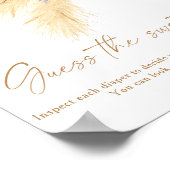 Boho pampas grass - raten Sie mal vom süßen Durche Poster (Ecke)