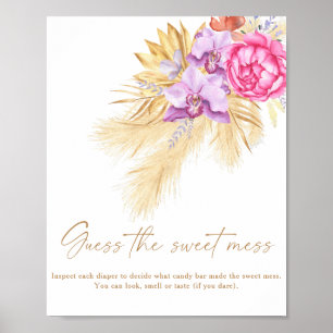 Boho pampas grass - raten Sie mal vom süßen Durche Poster