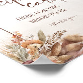Boho Pampas Grass Recipe Cards Unterschreiben Poster (Ecke)