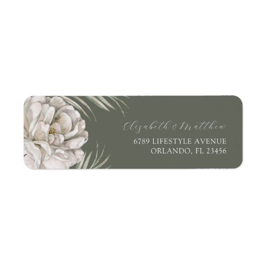 Boho Pampas Grass Return Address Label (Vorne)