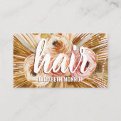 Boho Pampas Grass Rose Friseur Stylist Salon Terminkarte (Vorderseite)