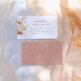 Boho Pampas Grass Rose Girl Baby Dusche Begleitkarte