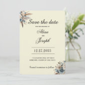 Boho Pampas Grass Save the Date (Stehend Vorderseite)
