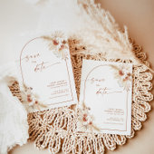 Boho Pampas Grass Save the Date einladen Einladung