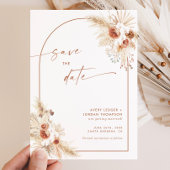 Boho Pampas Grass Save the Date einladen Einladung