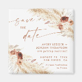 Boho Pampas Grass Save the Date Magnet (Vorne)