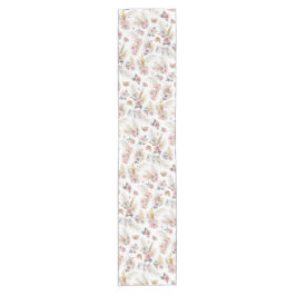 Boho Pampas Grass Table Runner Blush Floral Kurzer Tischläufer