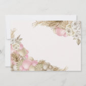 Boho Pampas Grass Teddy Bear Baby Shower Dankeskarte (Rückseite)