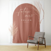 Boho Pampas Grass Terracotta Arch Brautparty Wandteppich (Beispiel)