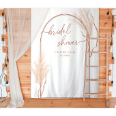 Boho Pampas Grass Terracotta Brautparty Banner Wandteppich