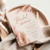 Boho Pampas Grass Terracotta Brautparty Einladung