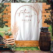 Boho Pampas Grass Terracotta Brautparty Wandteppich