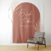 Boho Pampas Grass Terracotta Brautparty Wandteppich (Beispiel)