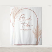 Boho Pampas Grass Terracotta Brautparty Wandteppich (Vorderseite)