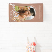 Boho Pampas Grass Terracotta Foto Abschluss Banner (InSitu)