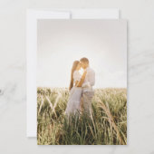 Boho Pampas Grass Terracotta Foto Wedding Einladung (Rückseite)