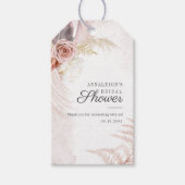 Boho Pampas Grass Terracotta Script Brautparty Geschenkanhänger (Vorderseite)