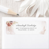 Boho Pampas Grass Terracotta Script Return Address (Insitu)