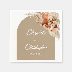 Boho pampas grass terracotta verbrannte orange Hoc Serviette