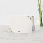 Boho Pampas Grass Thank You Card | Neutral Beige Dankeskarte (Rückseite)