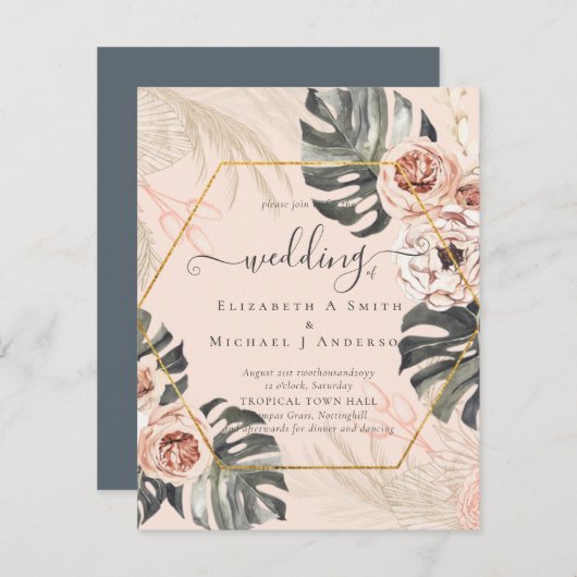 BOHO PAMPAS GRASS TROPICAL Wedding (Vorne/Hinten)