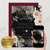 BOHO PAMPAS GRASS TROPICAL Wedding Einladung