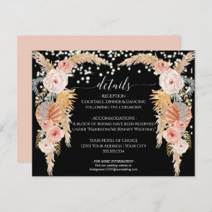 Boho Pampas Grass Twinkle Lichter Hochzeiten Detai Einladung