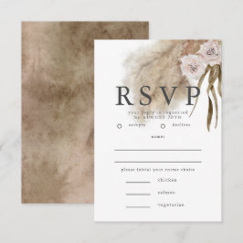 Boho Pampas Grass UAWG mit Wahlmöglichkeiten RSVP Karte