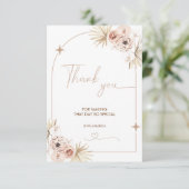 Boho Pampas Grass Vielen Dank Card Boho Card Einladung (Stehend Vorderseite)