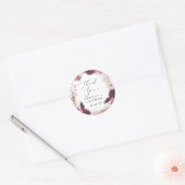 Boho Pampas Grass Vielen Dank Gastgeschenk Hochzei Runder Aufkleber (Umschlag)