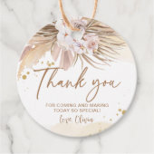 Boho Pampas Grass Vielen Dank Geschenkanhänger (Vorderseite)