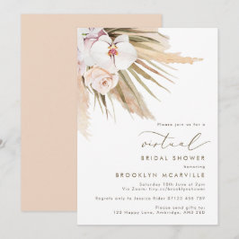 Boho Pampas Grass Virtual Bridal Dusche Einladung