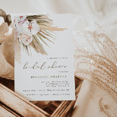 Boho Pampas Grass Watercolor Brautparty Einladung