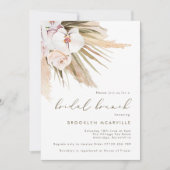 Boho Pampas Grass Watercolor Floral Bridal Brunch Einladung (Vorderseite)