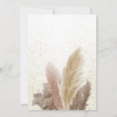 BOHO PAMPAS GRASS WATERCOLOR SAVE THE DATE EINLADUNG (Rückseite)