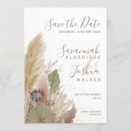 BOHO PAMPAS GRASS WATERCOLOR SAVE THE DATE EINLADUNG