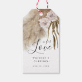 Boho Pampas Grass Watercolor Wedding Geschenkanhänger (Vorderseite)