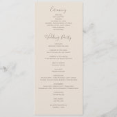 BOHO PAMPAS GRASS WATERCOLOR WEDDING PROGRAMM (Rückseite)