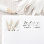 Boho Pampas Grass Wedding Address (Insitu)