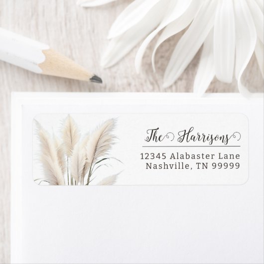Boho Pampas Grass Wedding Address (Insitu)