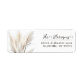 Boho Pampas Grass Wedding Address (Vorne)