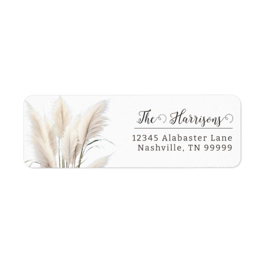Boho Pampas Grass Wedding Address (Vorne)
