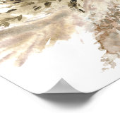 Boho Pampas Grass Wedding Begrüßungszeichen Poster (Ecke)