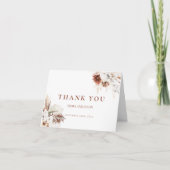 Boho Pampas Grass Wedding Dankeschön Karte (Vorderseite)