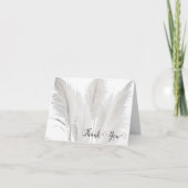 Boho Pampas Grass Wedding Dankeskarte (Vorderseite)