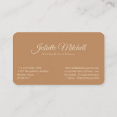 Boho Pampas Grass Wedding & Event Planner Business Visitenkarte (Rückseite)