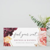 Boho Pampas Grass Wedding Finden Sie Ihre Sitzkart Programm (Stehend Vorderseite)